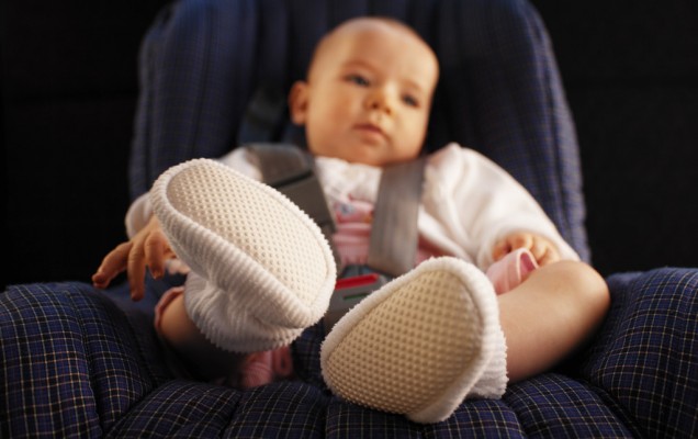 Baby (12-18 Months) Sitting in Car Seat