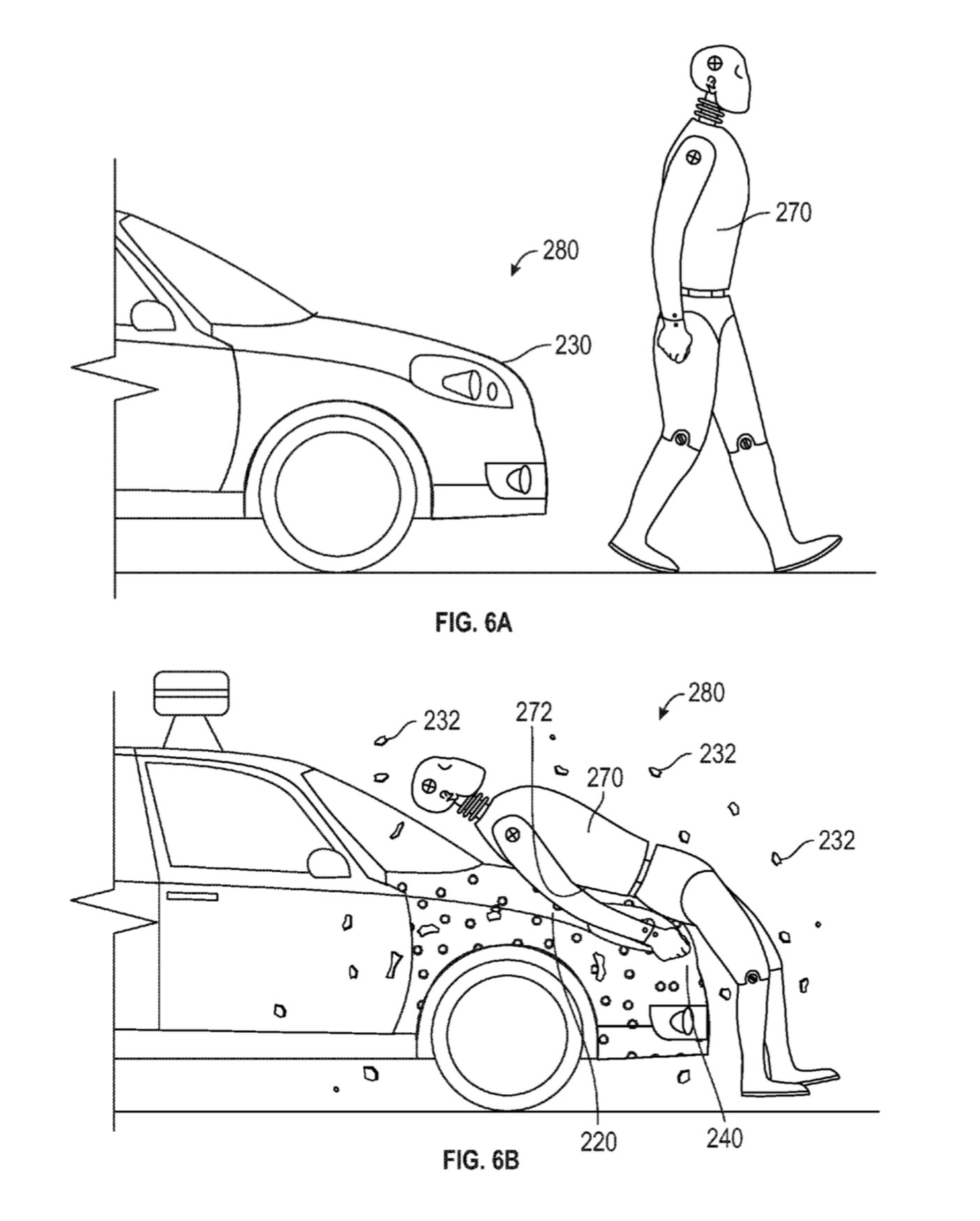 patent google protectia pietonilor