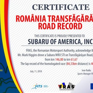 record pe Transfăgărășan