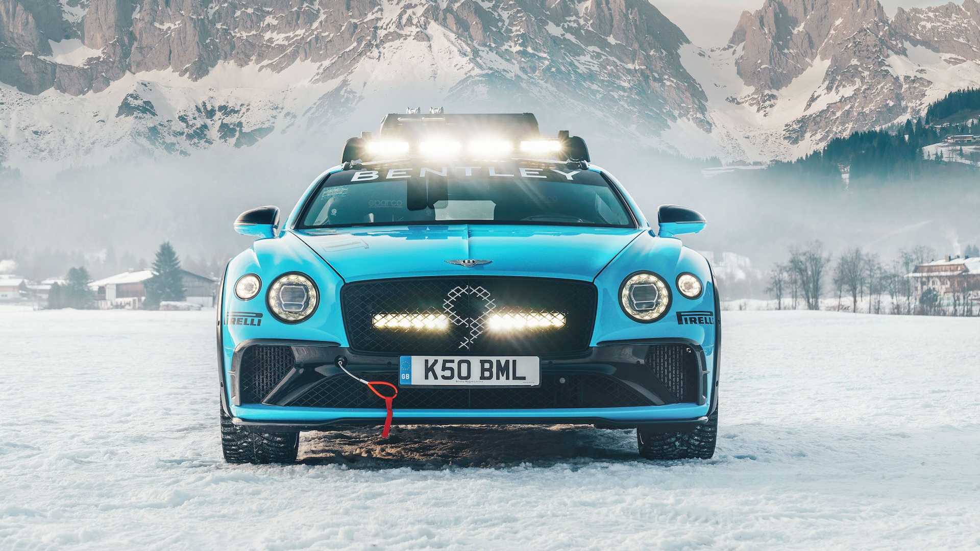 bentley continental gt curse ice race